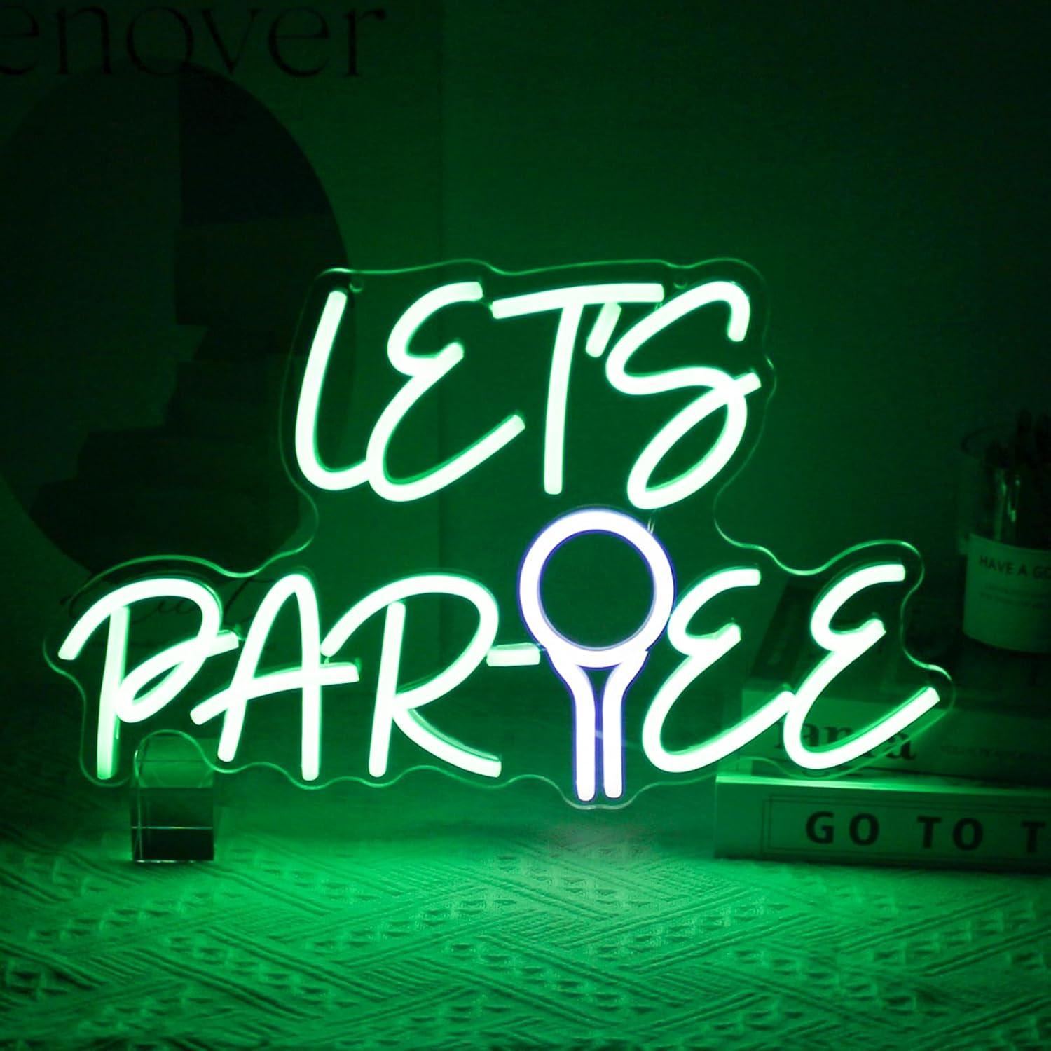 Let's Par Tee Neon Sign Golf B - Led Lighting Wall Decor 评论和价格