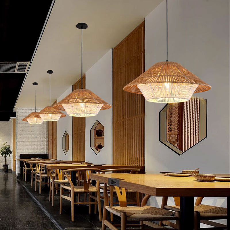 Japanese Creative Hemp Rope Ra - Japanese Lighting Decor 评论和价格
