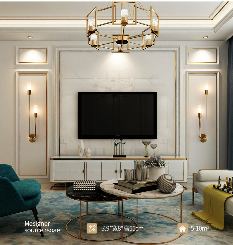 Retro Background Living Room A - Led Lighting Wall Decor 评论和价格