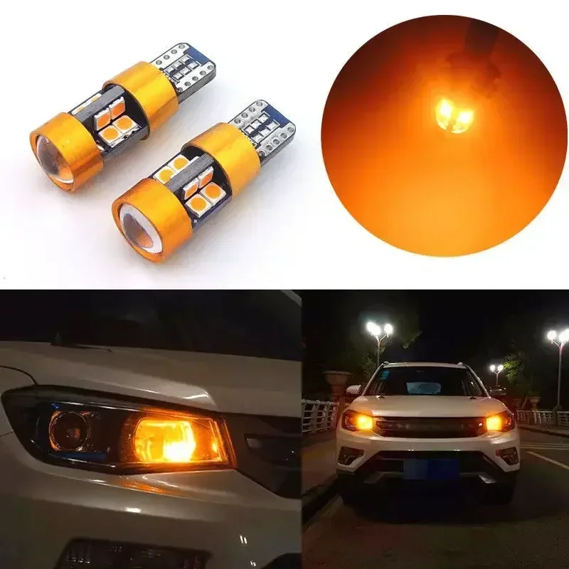 2Pcs Car T10 12V LED Signal Li - Orange Lighting Decor 评论和价格
