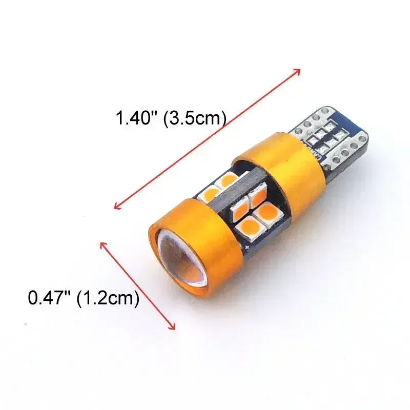 2Pcs Car T10 12V LED Signal Li - Orange Lighting Decor 评论和价格