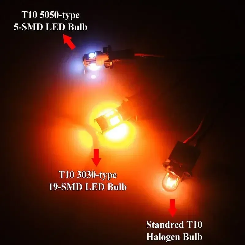 2Pcs Car T10 12V LED Signal Li - Orange Lighting Decor 评论和价格