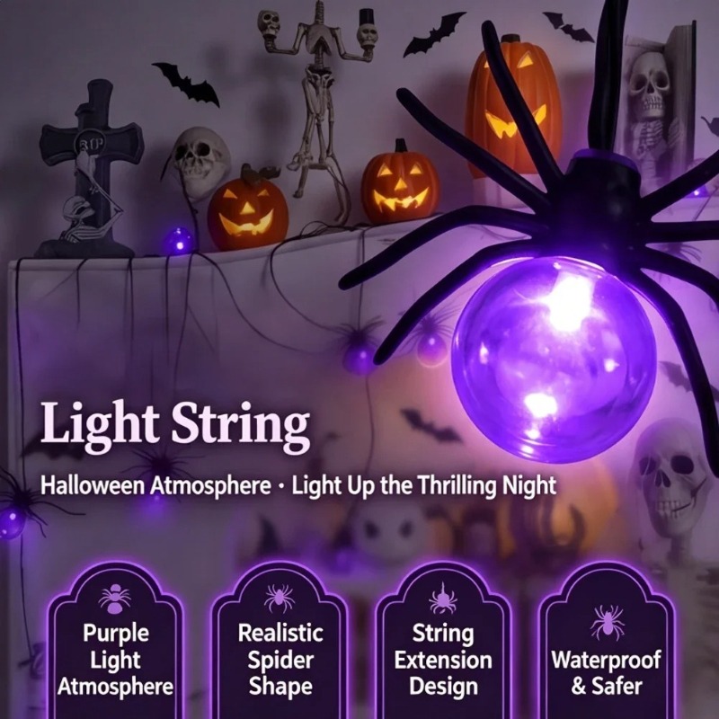Battery Powered Spider LED Str - Lighting Decor Outdoor 评论和价格