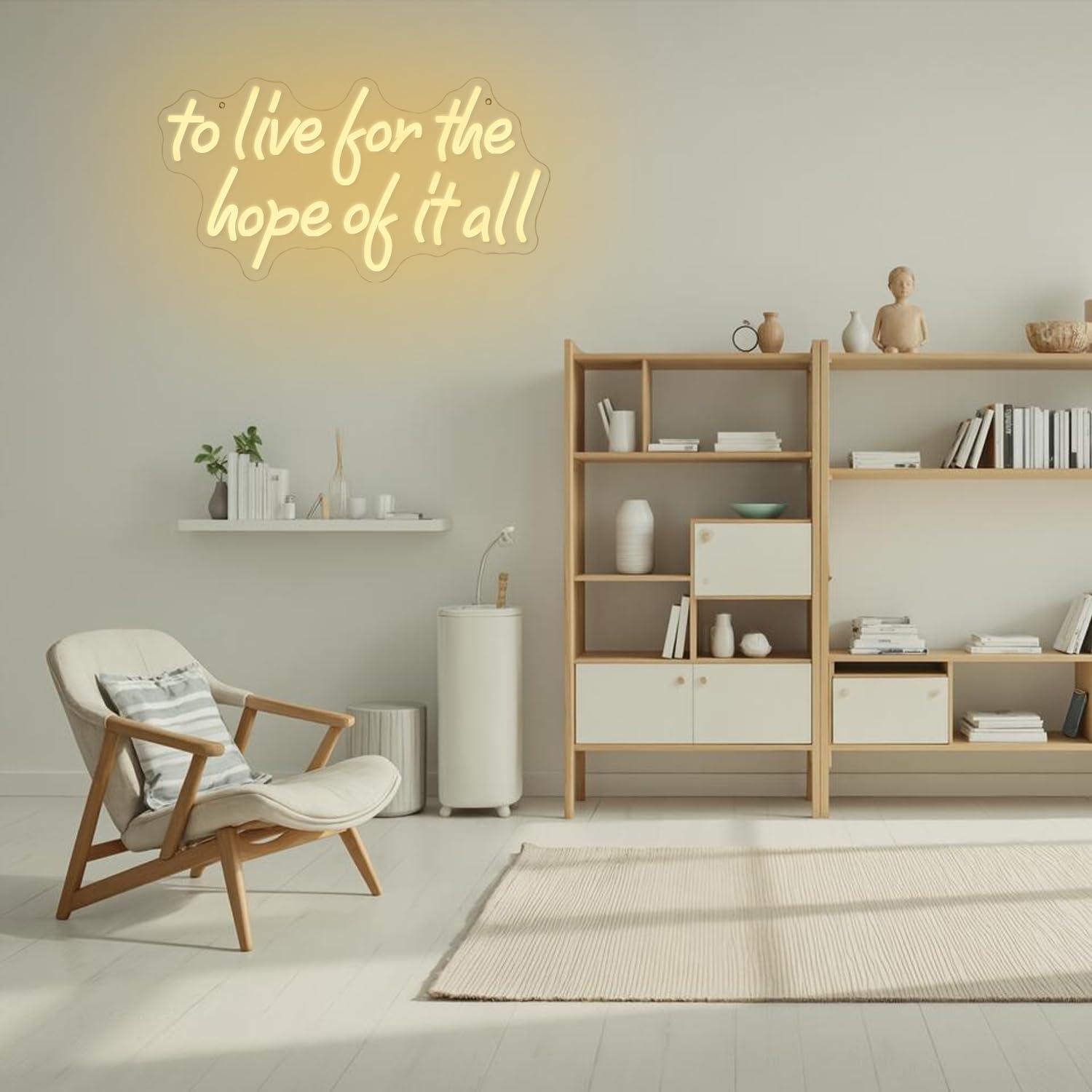 To Live For The Hope Of It All - Led Lighting Wall Decor 评论和价格