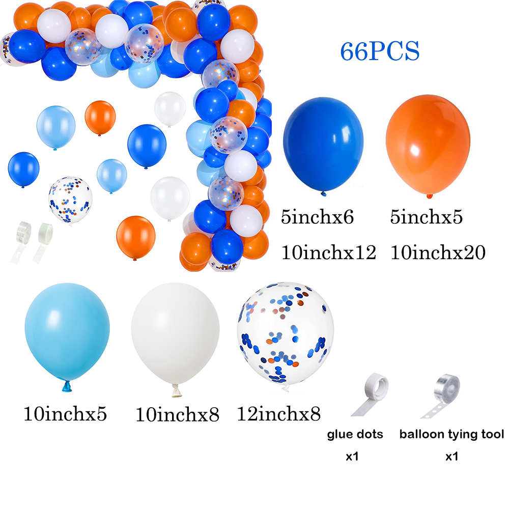 Orange Blue Balloons Garland A - Orange Lighting Decor 评论和价格