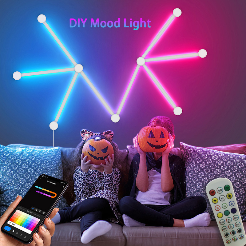 Smart RGB Wall Lamp, Bluetooth - Led Lighting Wall Decor 评论和价格
