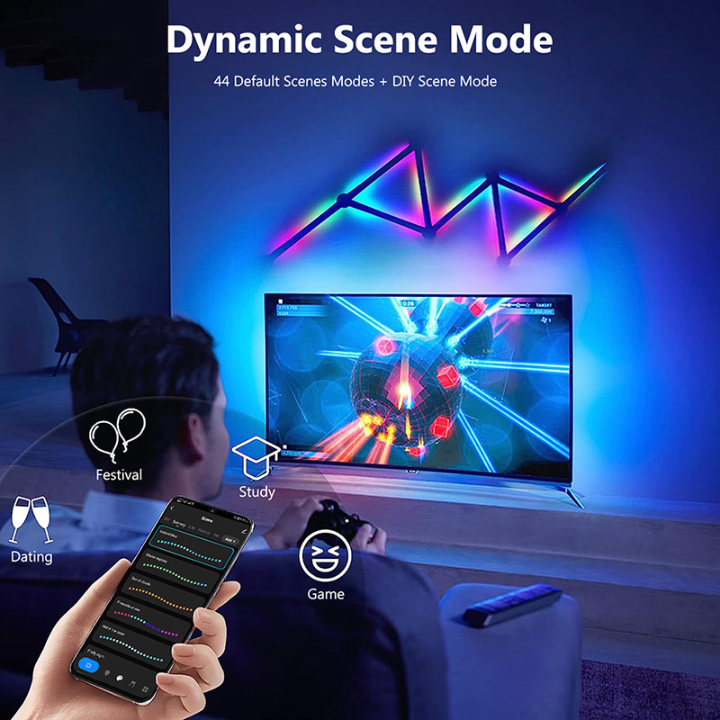Smart RGB Wall Lamp, Bluetooth - Led Lighting Wall Decor 评论和价格