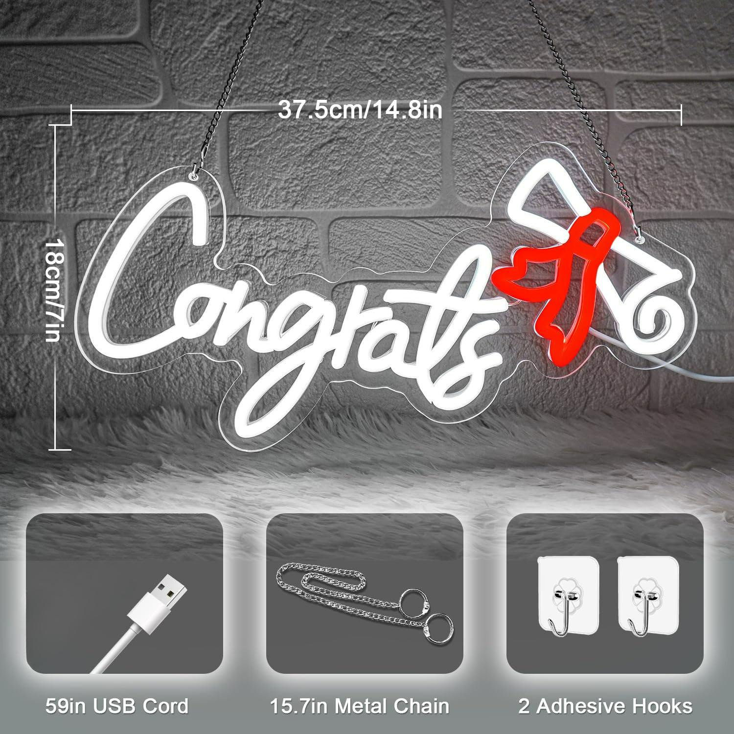 Congrats Graduation Neon Sign  - Led Lighting Wall Decor 评论和价格