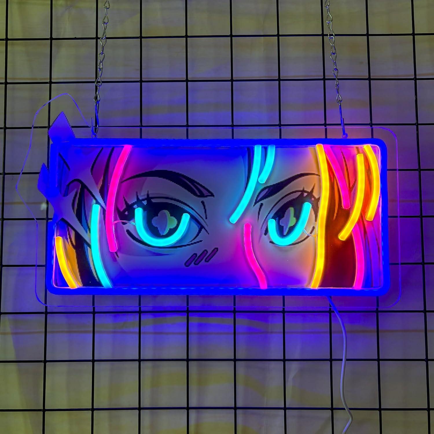 Passionate Eyes Neon Sign USB  - Led Lighting Wall Decor 评论和价格