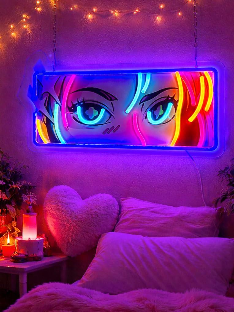 Passionate Eyes Neon Sign USB  - Led Lighting Wall Decor 评论和价格