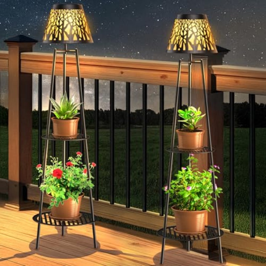 2 Pack Outdoor Solar Floor Lam - Lighting Decor Outdoor 评论和价格