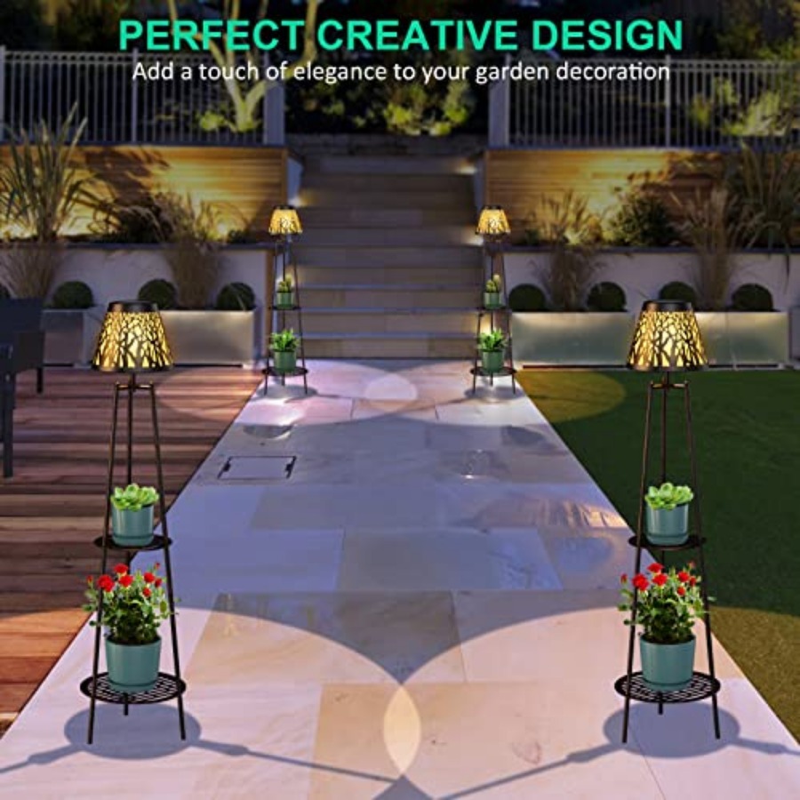 2 Pack Outdoor Solar Floor Lam - Lighting Decor Outdoor 评论和价格
