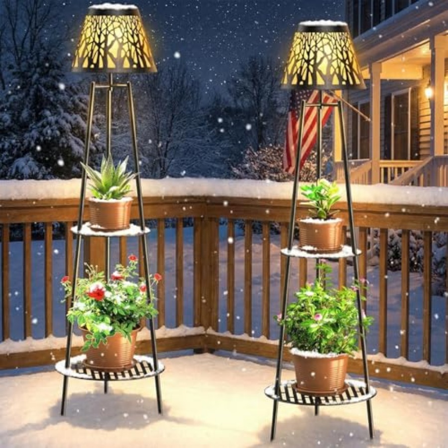 2 Pack Outdoor Solar Floor Lam - Lighting Decor Outdoor 评论和价格