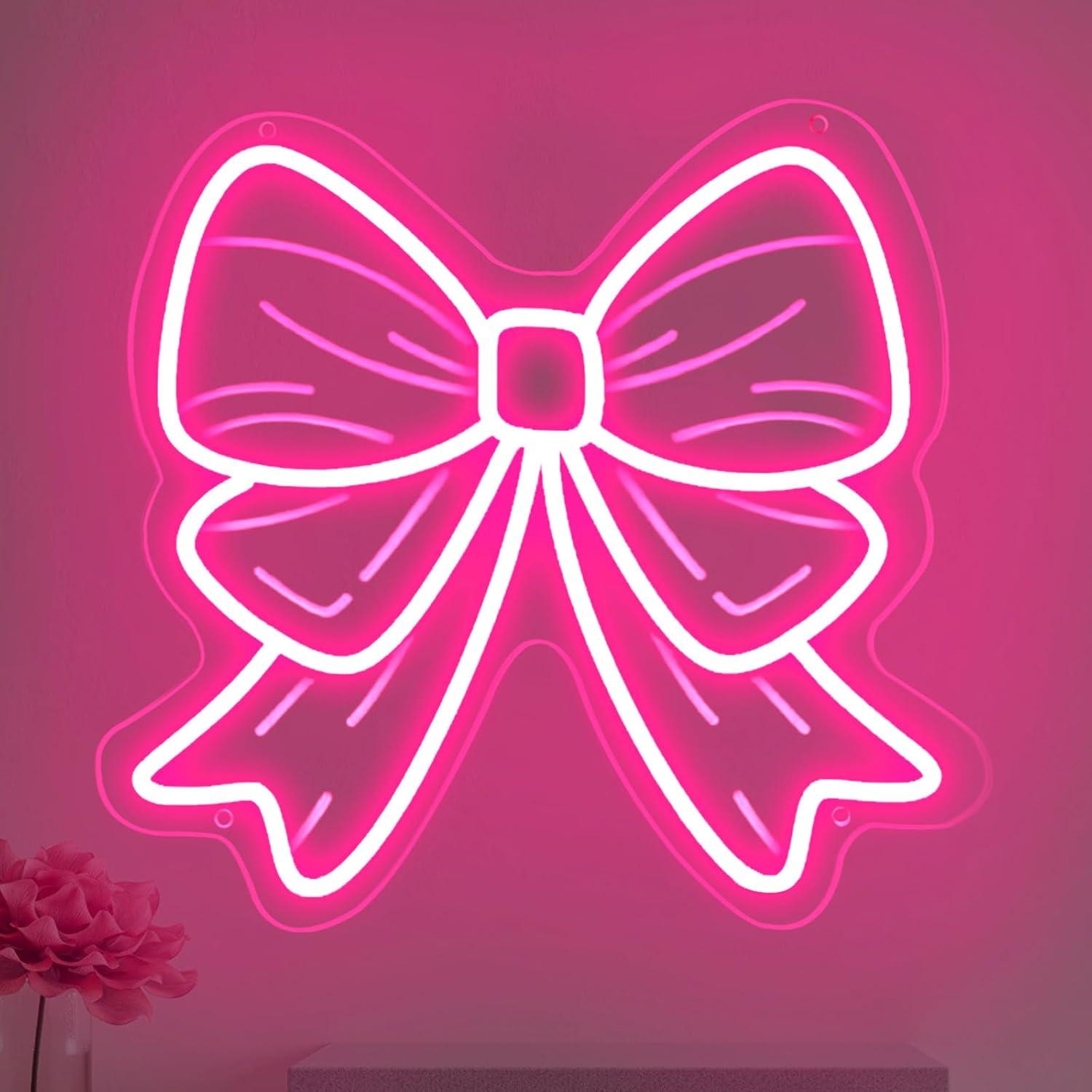 Bow Neon Signs USB Dimmable LE - Led Lighting Wall Decor 评论和价格