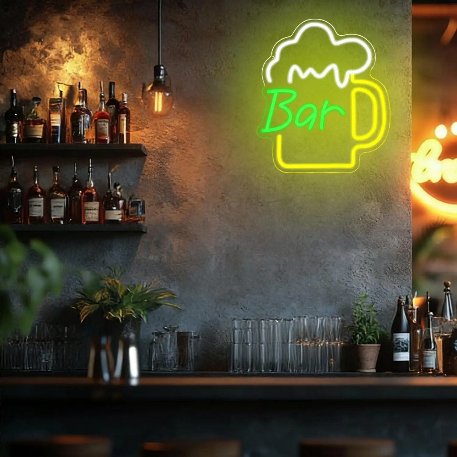 Beer Bar Neon Sign USB Dimmabl - Led Lighting Wall Decor 评论和价格