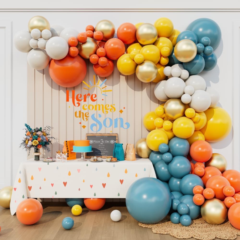 Blue Yellow Orange Here Comes  - Orange Lighting Decor 评论和价格