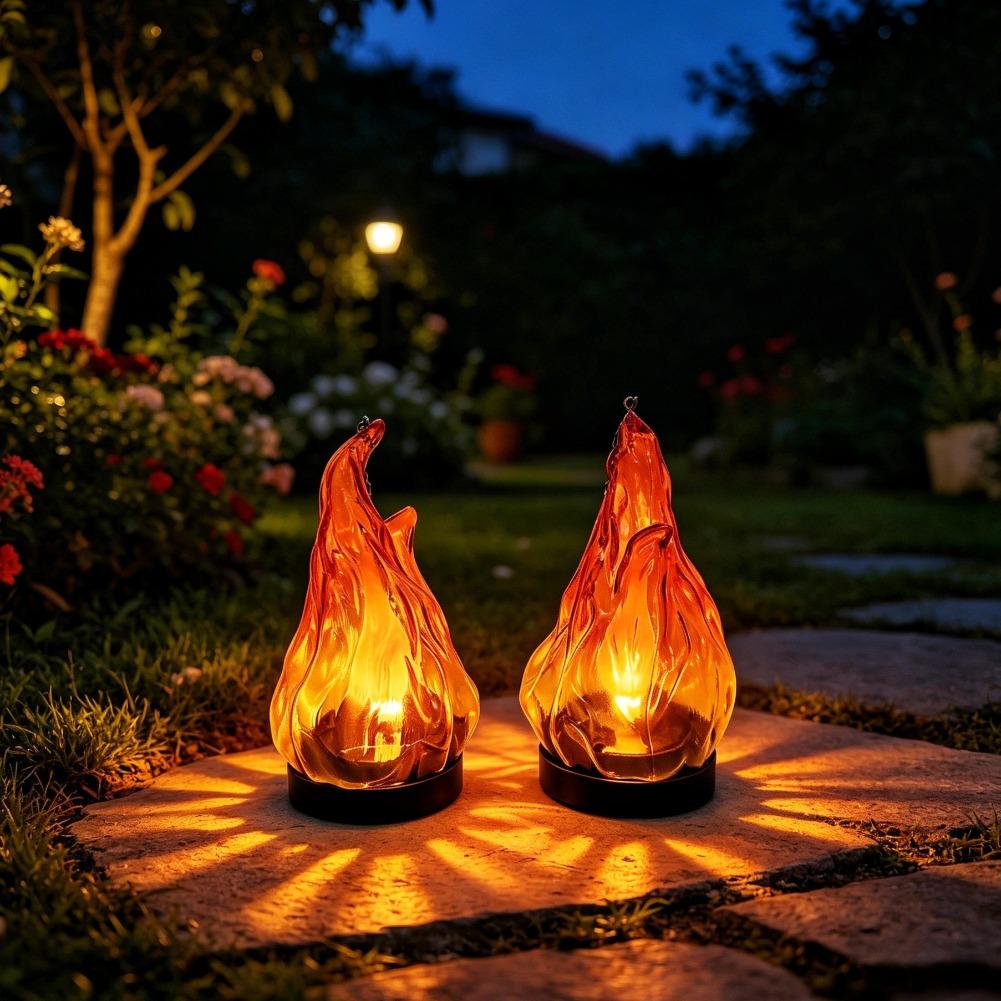Solar Flame Hanging Lantern Li - Lighting Decor Outdoor 评论和价格
