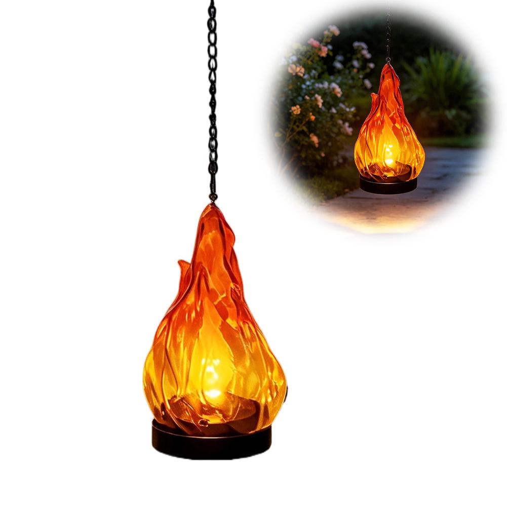 Solar Flame Hanging Lantern Li - Lighting Decor Outdoor 评论和价格