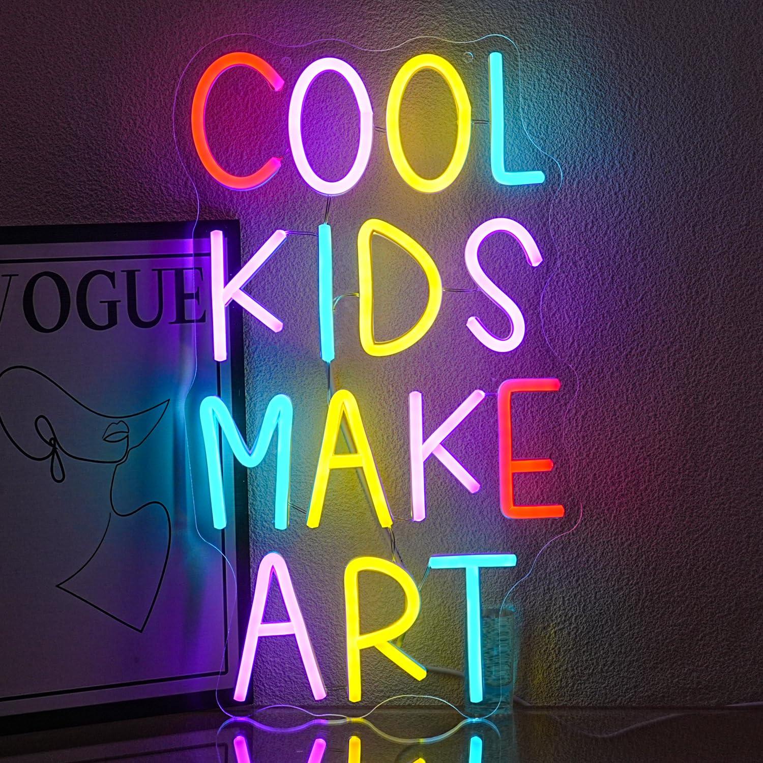 Cool Kids Make Art Neon Sign U - Led Lighting Wall Decor 评论和价格