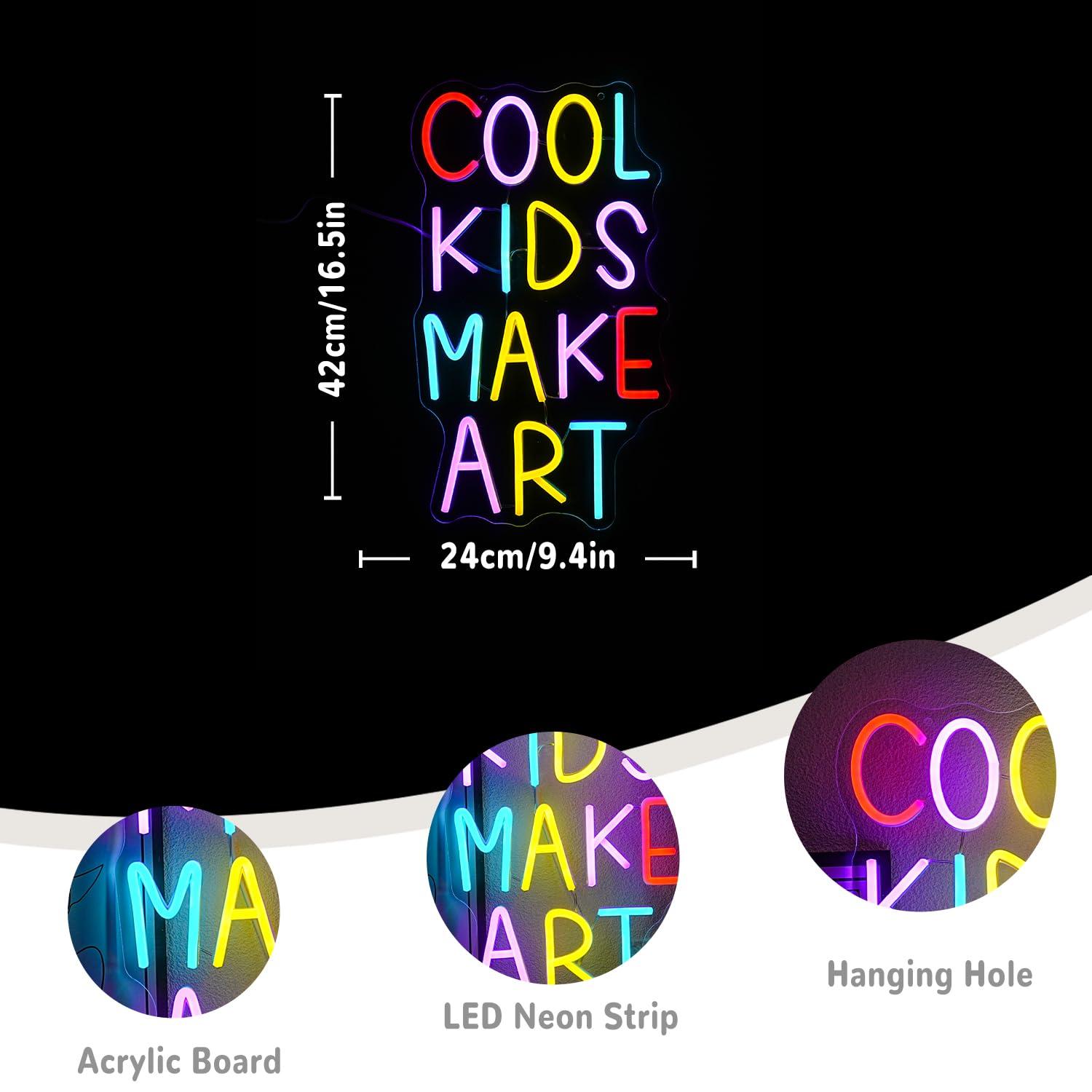 Cool Kids Make Art Neon Sign U - Led Lighting Wall Decor 评论和价格