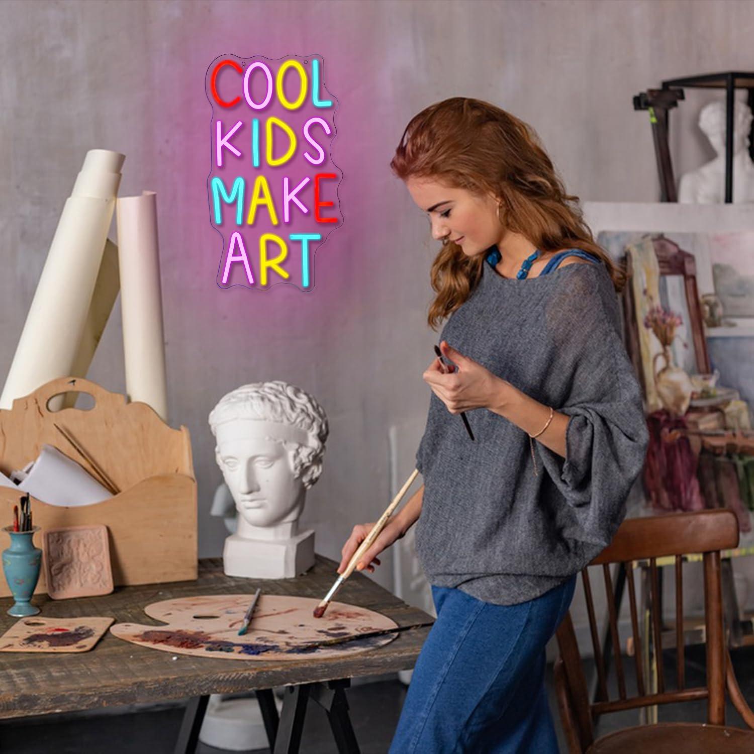 Cool Kids Make Art Neon Sign U - Led Lighting Wall Decor 评论和价格