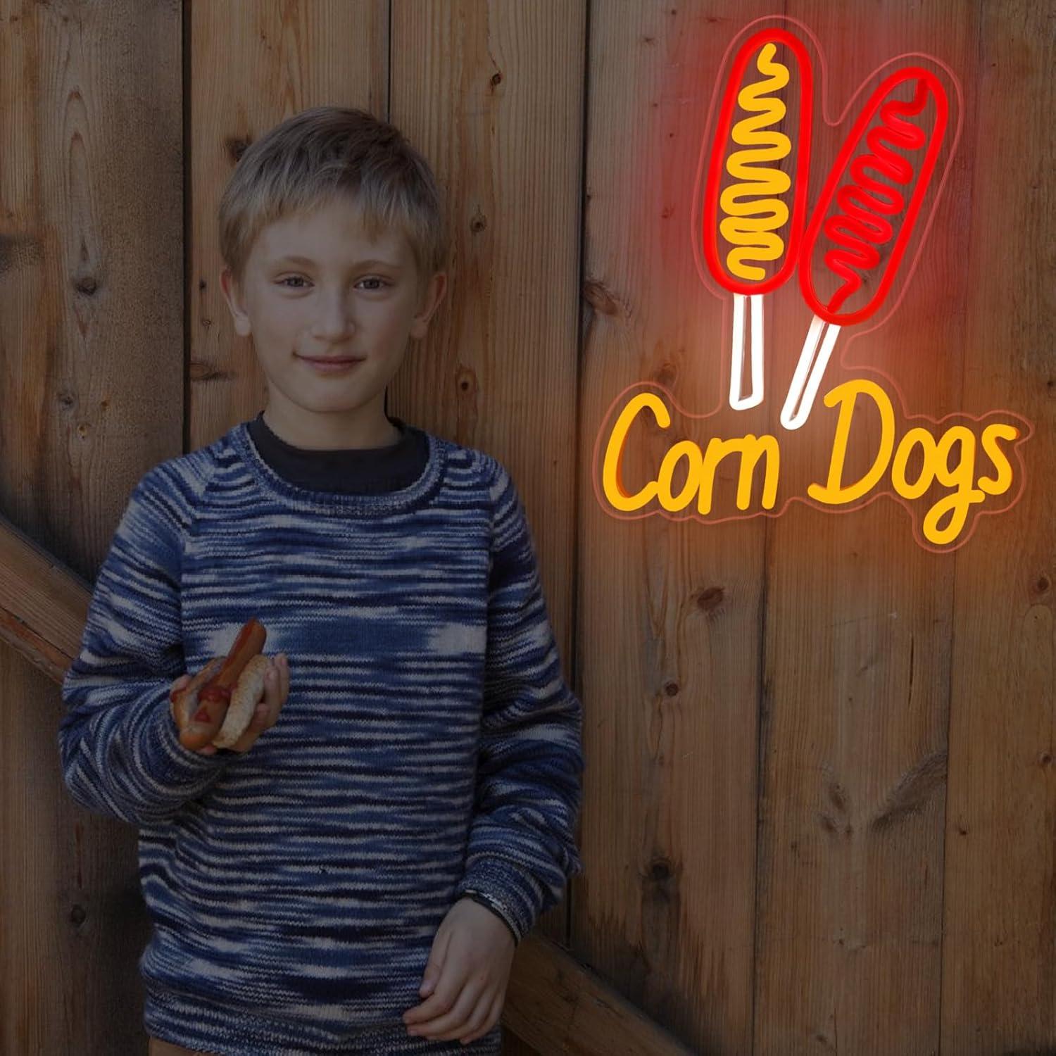 Corn Dog Neon Sign Snack USB D - Led Lighting Wall Decor 评论和价格