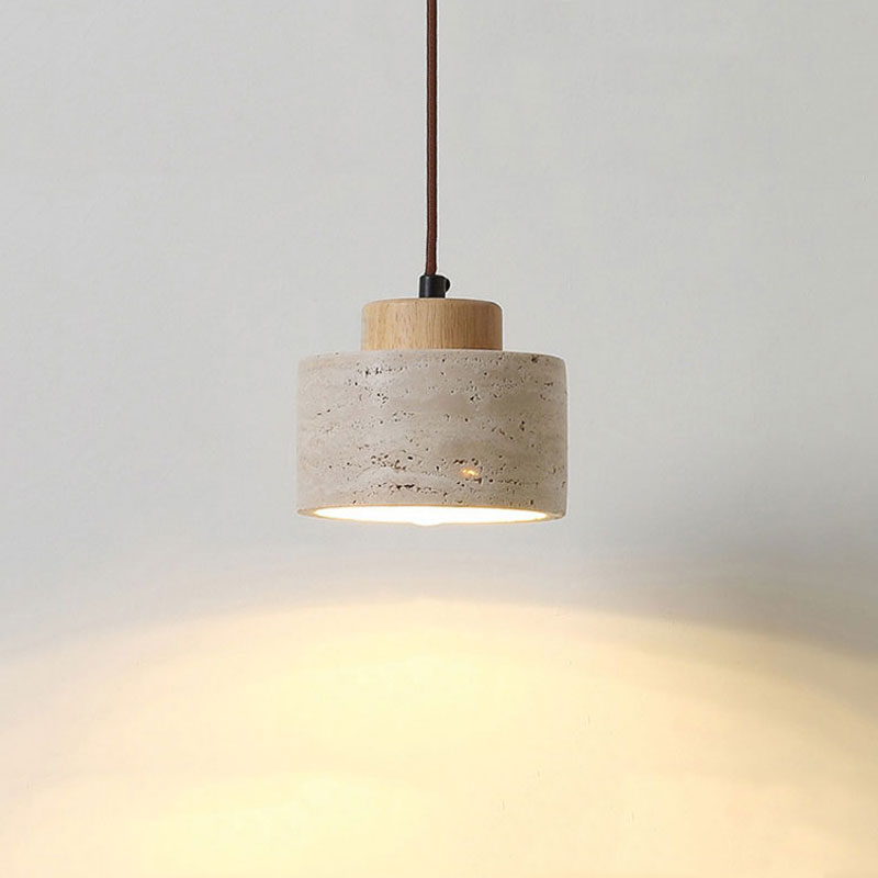 Natural Yellow Cave Stone Pend - Japanese Lighting Decor 评论和价格
