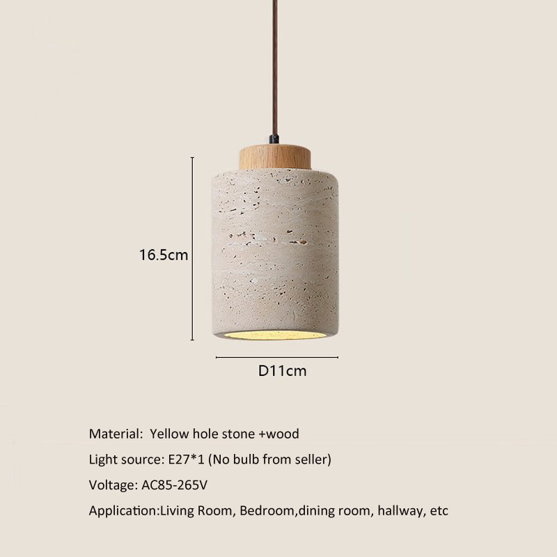 Natural Yellow Cave Stone Pend - Japanese Lighting Decor 评论和价格