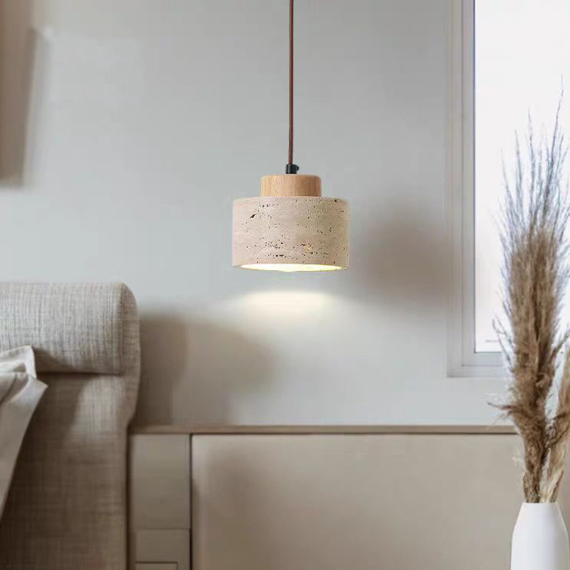 Natural Yellow Cave Stone Pend - Japanese Lighting Decor 评论和价格